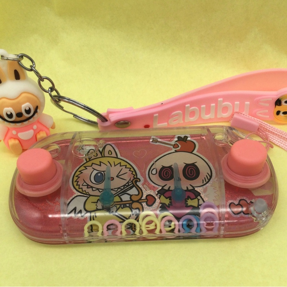 Labubu water and keychain set. New